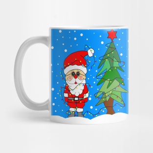 FUNNY Santa Claus And The Christmas Lights Mug